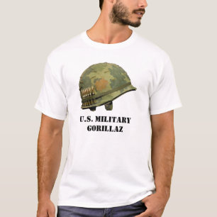 U.S. Gorillazの軍のワイシャツ Tシャツ