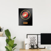 U.S. Marine Corps Dad ポスター (ホームオフィス)