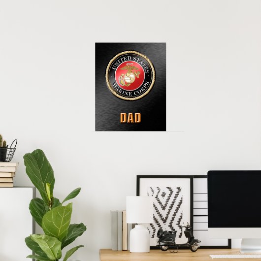 U.S. Marine Corps Dad ポスター (ホームオフィス)