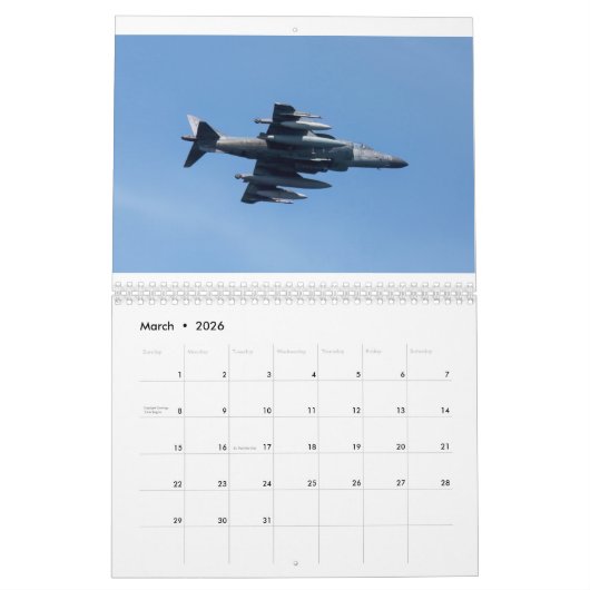 U.S. Marines Calendar カレンダー (3月 2026)