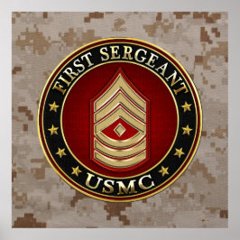 U.S. Marines: First Sergeant (USMC 1stSgt) [3D] ポスター