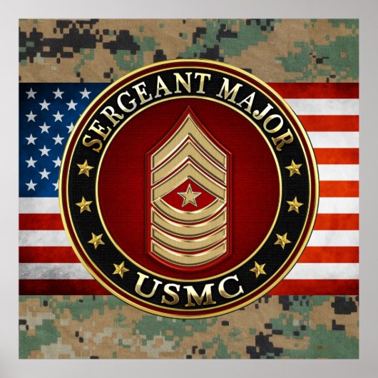 U.S. Marines: Sergeant Major (USMC SgtMaj) [3D] ポスター (正面)