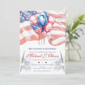 U.S. Military Retirement Patriotic Flag 招待状 (スタンド正面)