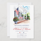 U.S. Military Retirement Patriotic Home Porch 招待状 (正面)