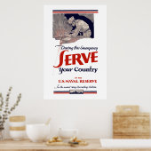 U.S. Naval Reserve - Serve Your Country ポスター (キッチン)