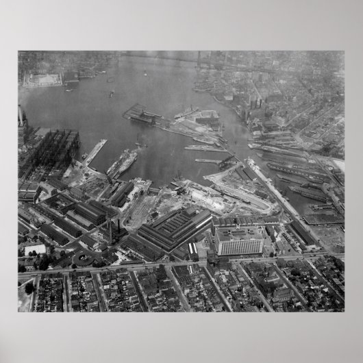 U.S. Naval Yard in Brooklyn NY Photograph (1932) ポスター (正面)