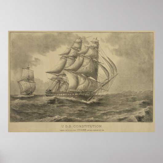 U.S.S. Constitution ポスター (正面)