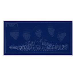 U.S.S. Juneau Blueprint ポスター