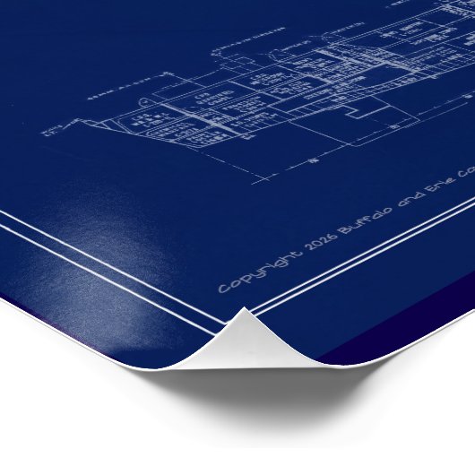 U.S.S. Juneau Blueprint ポスター (コーナー)