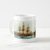 U.S.S. Nowlandヴァンパウエル著アルフレッドの軍艦 コーヒーマグカップ (正面左)