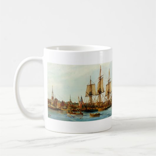 U.S.S. Nowlandヴァンパウエル著アルフレッドの軍艦 コーヒーマグカップ (左)