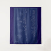 U.S.S. The Sullivans Fine Art Blueprint タペストリー (正面)