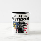 U.S. Veteran - 1st Cavalry Division ツートーンマグカップ (中央)