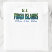 U.S. Virgin Islands 楕円形シール (バッグ)