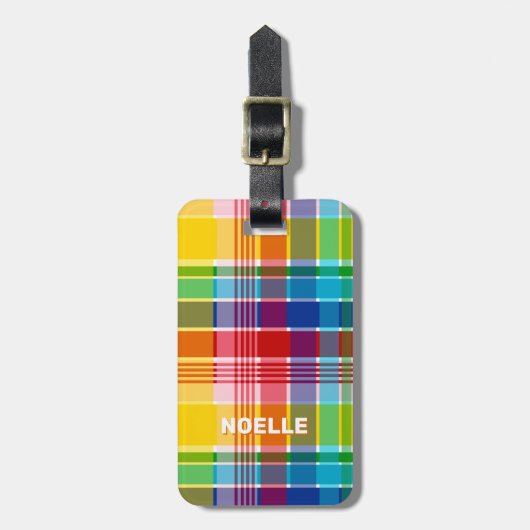 U.S. Virgin Islands Flag, Madras ラゲッジタグ (正面縦)