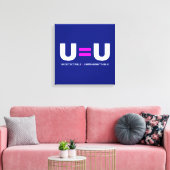 U=U HIV検出不可能は非送信可能に等しい キャンバスプリント (インサイチュ (リビング))