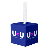 U=U HIV検出不可能は非送信可能に等しい キューブオーナメント (正面アングル)