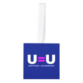 U=U HIV検出不可能は非送信可能に等しい キューブオーナメント (正面)