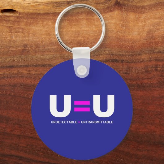 U=U HIV検出不可能は非送信可能に等しい キーホルダー (正面)