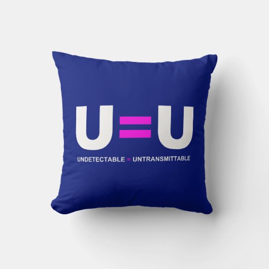 U=U HIV検出不可能は非送信可能に等しい クッション (正面)