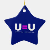 U=U HIV検出不可能は非送信可能に等しい セラミックオーナメント (正面)