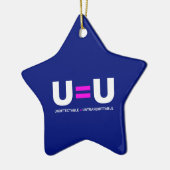 U=U HIV検出不可能は非送信可能に等しい セラミックオーナメント (左)