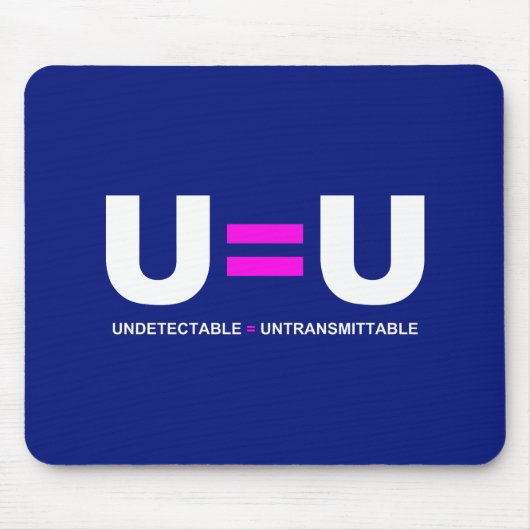 U=U HIV検出不可能は非送信可能に等しい マウスパッド (正面)