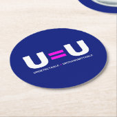 U=U HIV検出不可能は非送信可能に等しい ラウンドペーパーコースター (アングル)