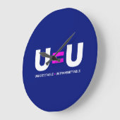 U=U HIV検出不能は送信不可能に等しい ラージ壁時計 (傾斜)