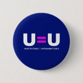 U=U HIV 検出不可は感染不可 缶バッジ (正面)