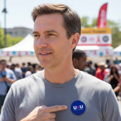 U=U HIV 検出不可は感染不可 缶バッジ