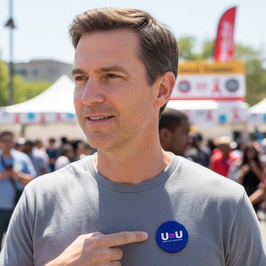 U=U HIV 検出不可は感染不可 缶バッジ