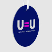 U=U HIV 検出不可=感染しない オーナメント (正面)
