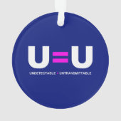 U=U HIV 検出不可=感染しない オーナメント (裏面)