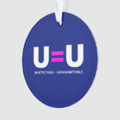 U=U HIV 検出不可=感染しない オーナメント (正面)