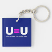U=U HIV 検出不可＝感染しない キーホルダー (裏面)