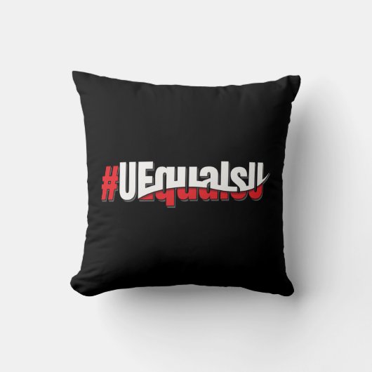 U=U HIV 検出不可=感染不可 アート クッション (正面)