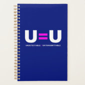 U=U HIV 検出不能は感染しないを意味する プランナー手帳 (正面)