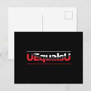 U=U HIV 検出不能 タイポグラフィ アート ポストカード
