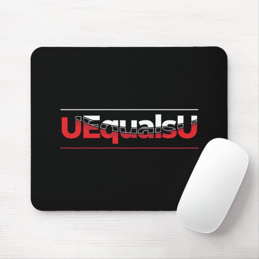 U=U HIV 検出不能 タイポグラフィ アート マウスパッド (マウス)