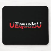 U=U HIV 検出不能 タイポグラフィ アート マウスパッド (正面)