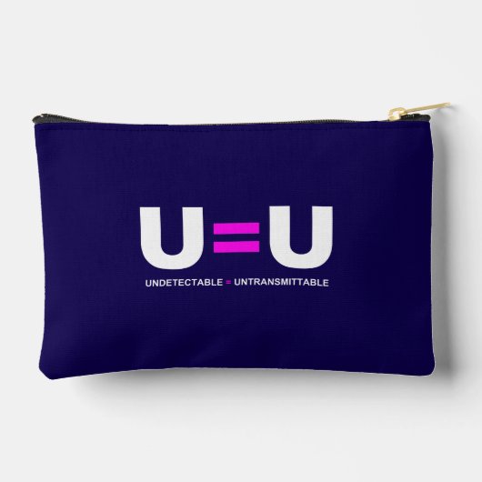 U=U HIV Undetectable Equals Untransmittable アクセサリーポーチ (裏面)
