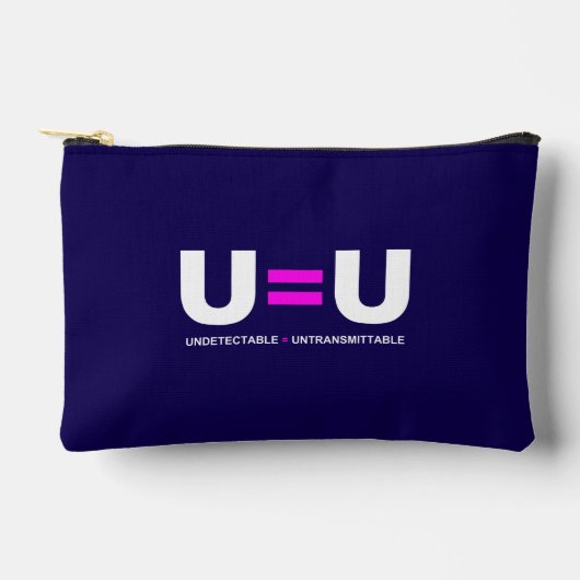 U=U HIV Undetectable Equals Untransmittable アクセサリーポーチ (正面)