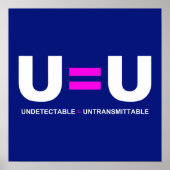 U=U HIV Undetectable Equals Untransmittable ポスター (正面)