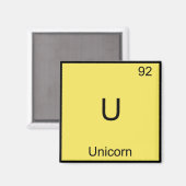 U - Unicorn おもしろい Chemistry Elementシンボルティー マグネット (正面/裏面)