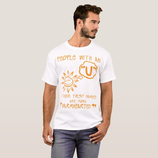 u warmhearted letter first names citation tシャツ (正面フル)