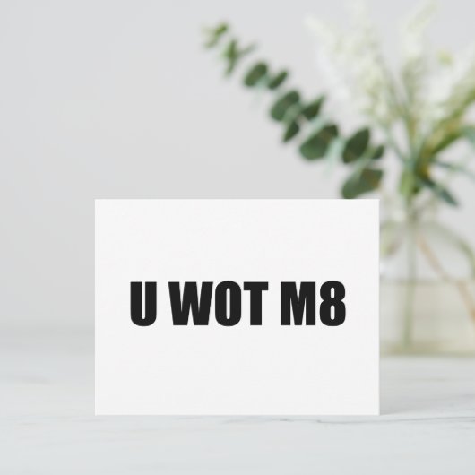 U WOT M8? ポストカード (スタンド正面)