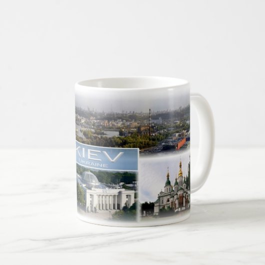 UAウクライナ – キエフ – キエフ –  コーヒーマグカップ (正面右)