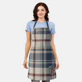 UA 250 American Plaid Shield Motif ID1301 エプロン (着用した状態)