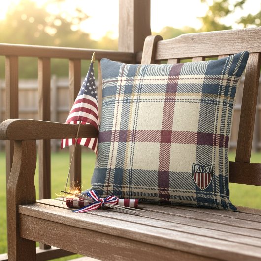 UA 250 American Plaid Shield Motif ID1301 クッション